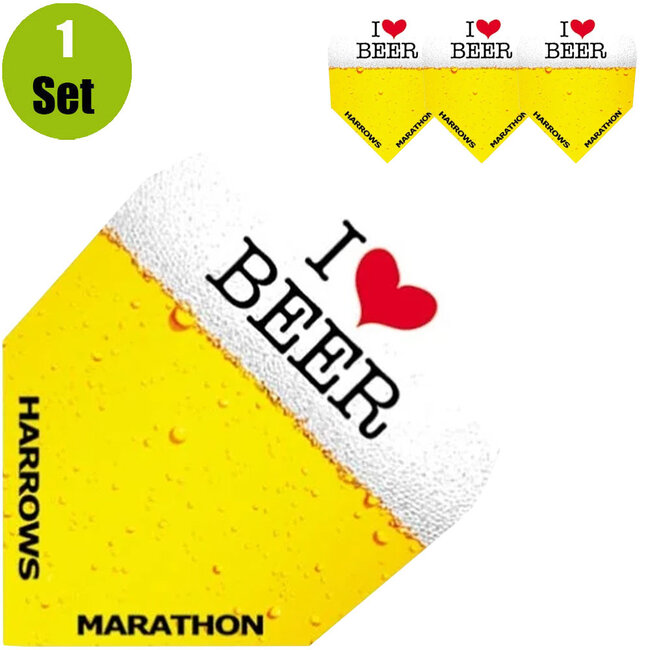 Harrows Marathon Dartflights - I Love Beer