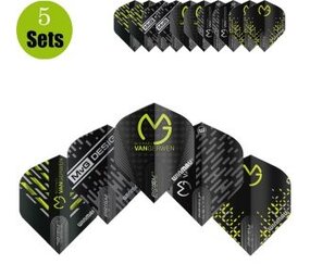 Winmau Michael van Gerwen V2 Dartflights - 5pack Black Winmau Michael van Gerwen V2 Dartflights - 5pack Black