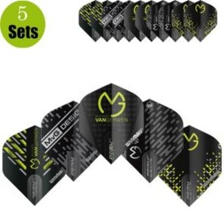 Winmau Michael van Gerwen V2 Dartflights - 5pack Black