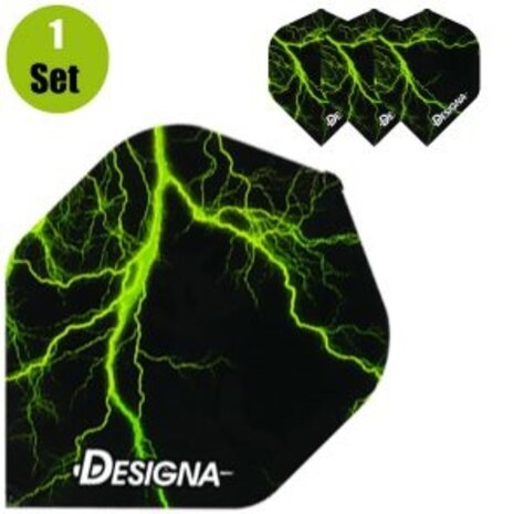 Designa Designa Lightning Dartflights - Groen Designa Designa Lightning Dartflights - Groen
