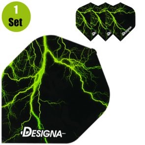 Designa Lightning Dartflights - Groen afbeelding
