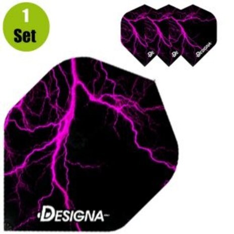Designa Designa Lightning Dartflights - Roze Designa Designa Lightning Dartflights - Roze