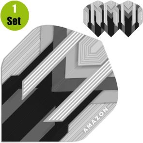 Amazon Silver Dartflights - Zwart afbeelding