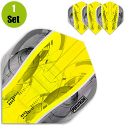 Pentathlon Pentathlon Silver Edge Dartflights - Geel afbeelding