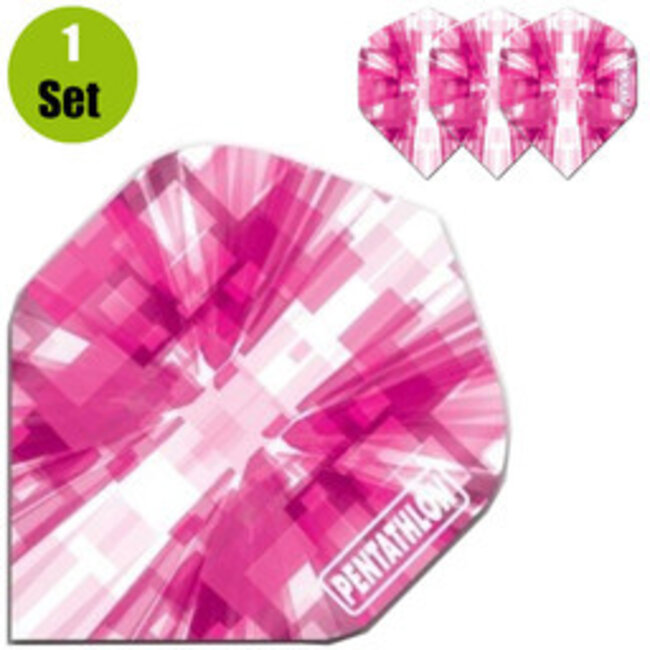 Pentathlon Vizion Burst Dartflights - Roze