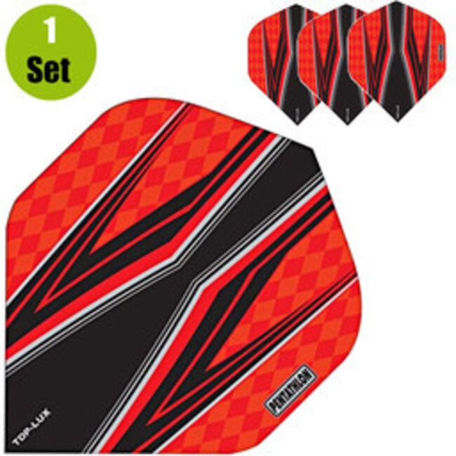 Pentathlon TDP Lux Vision Black Dartflights - Rood