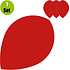 Poly Plain Pear Rood Poly Plain Pear Rood