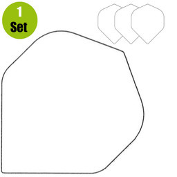 Poly Plain Dartflights - Wit afbeelding