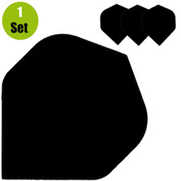 Lena Poly Plain Dartflights - Zwart afbeelding