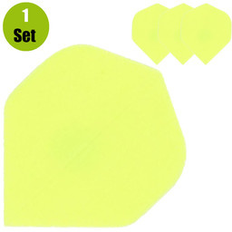 Lena Poly Plain Dartflights - Neon Geel afbeelding