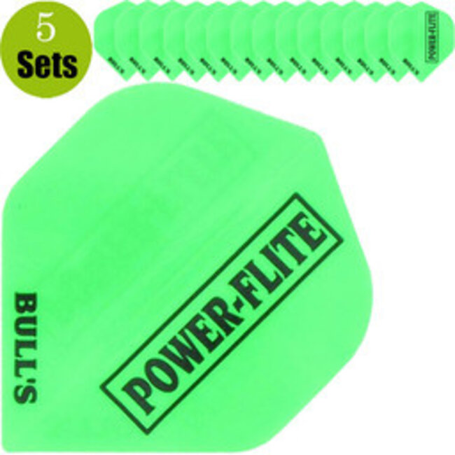 Bulls Powerflite Dartflights 5-Pack - Groen
