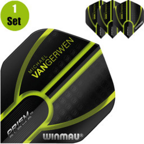 Winmau Michael van Gerwen Prism Alpha MvG Black-Green 143 Winmau Michael van Gerwen Prism Alpha MvG Black-Green 143