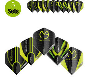 Winmau Michael van Gerwen Dartflights - 5pack Black Winmau Michael van Gerwen Dartflights - 5pack Black