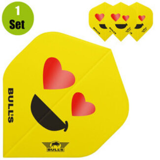 Bulls Bulls Smiley Dartflights - Heart Eyes