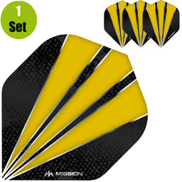 Mission Flare Dart Flights - Geel afbeelding