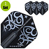Robson Standaard Tribal Dartflights - Zwart Wit