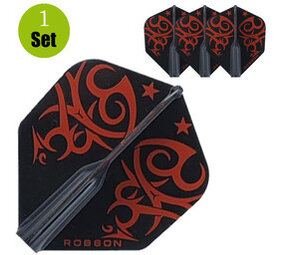 Robson Robson Standaard Tribal Dartflights - Rood Robson Robson Standaard Tribal Dartflights - Rood