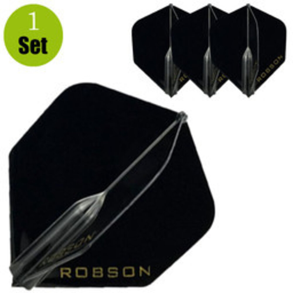 Robson Robson Standaard Dartflights - Zwart Robson Robson Standaard Dartflights - Zwart