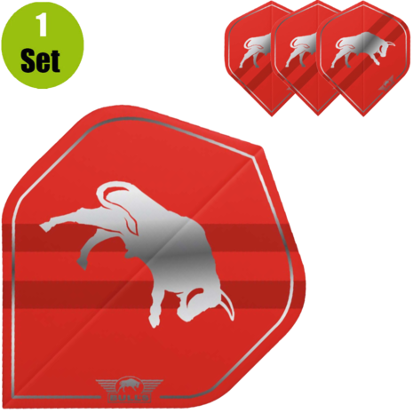 Bulls Bulls Retro Dartflights - Rood Bulls Bulls Retro Dartflights - Rood