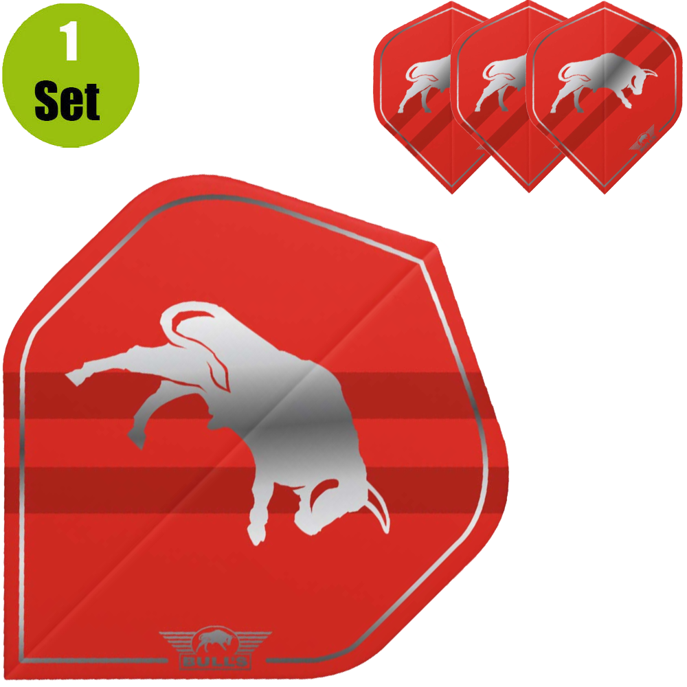 Bulls Bulls Retro Dartflights - Rood afbeelding