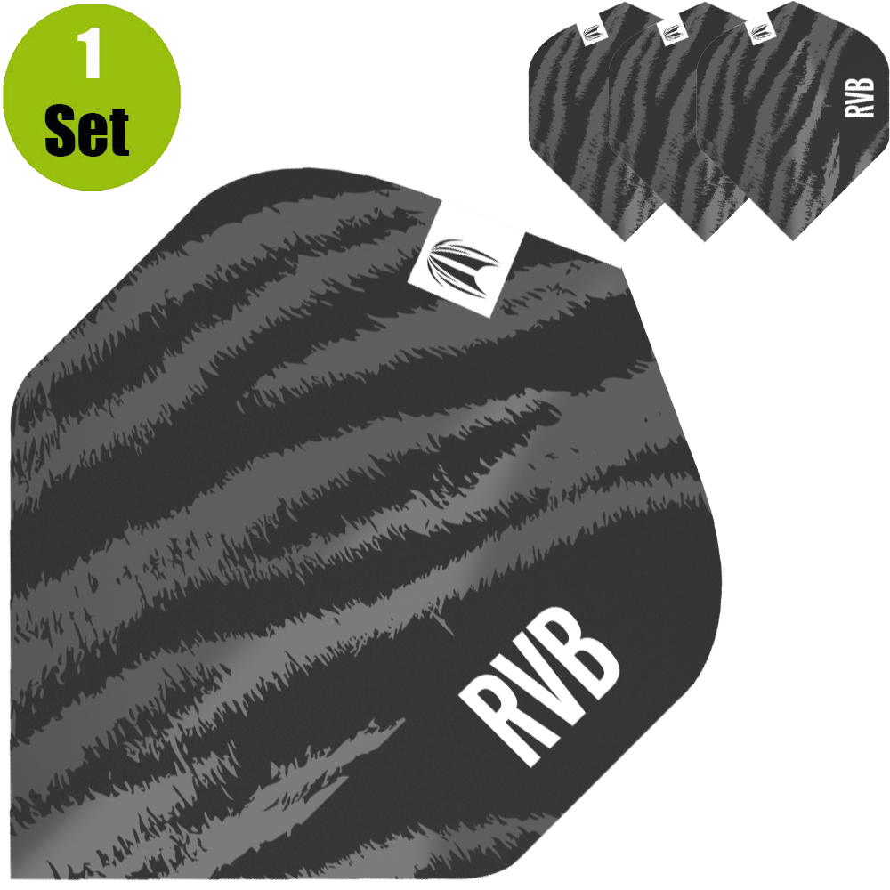 Target RVB Pro Ultra No2 2023 Dartflights - Zwart afbeelding