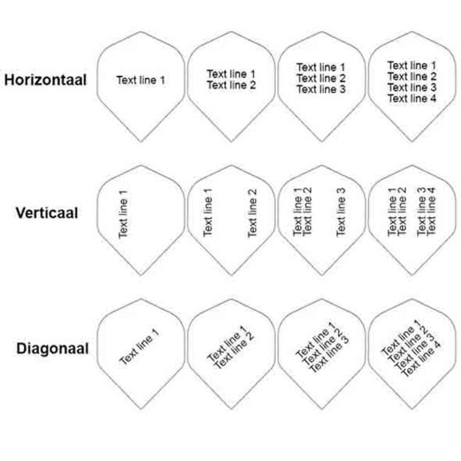 Dartflights Bedrukken Tekst Leiden