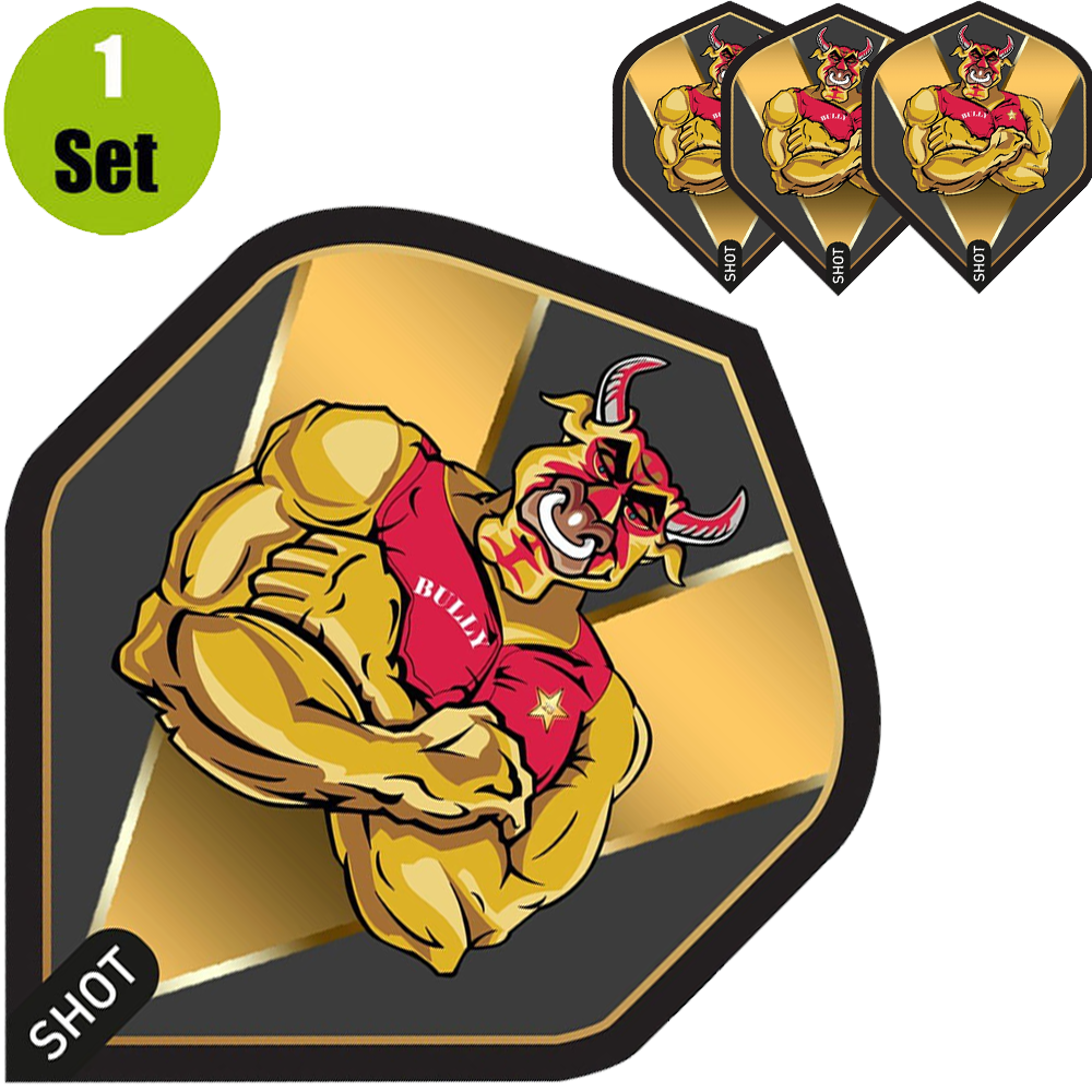 Shot Michael Smith Bully Boy Gold - Dartflight afbeelding