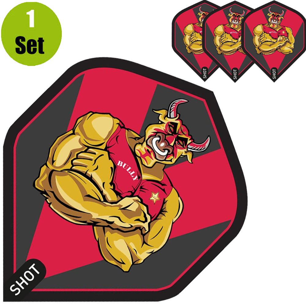 Shot Michael Smith Bully Boy Red - Dartflight afbeelding