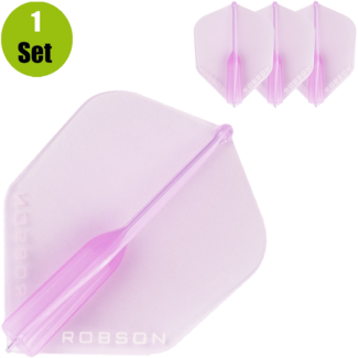 Robson Robson Plus No.6 Dartflights - Crystal Clear Roze