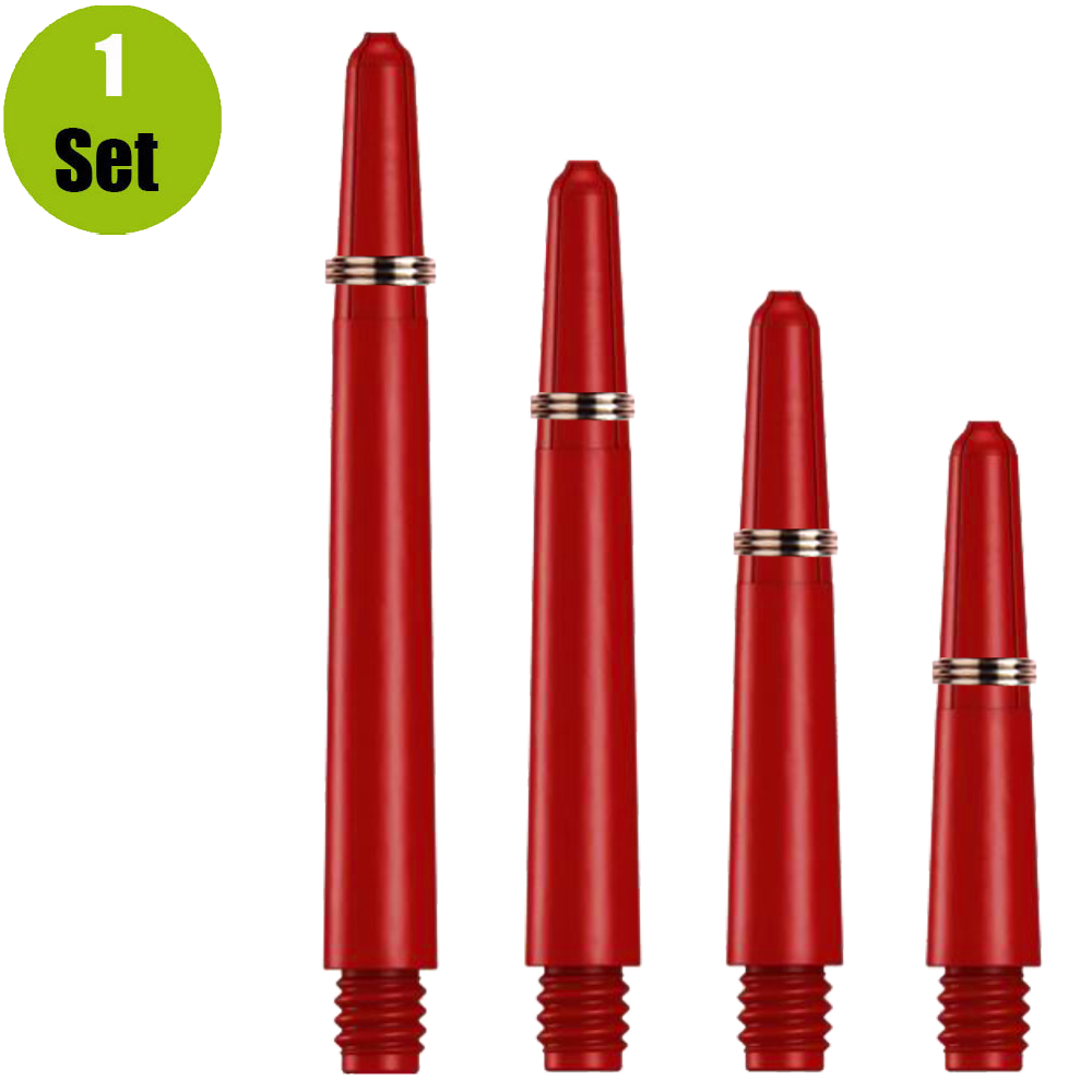 Lena Nylon Dartshafts + Ring - Rood afbeelding