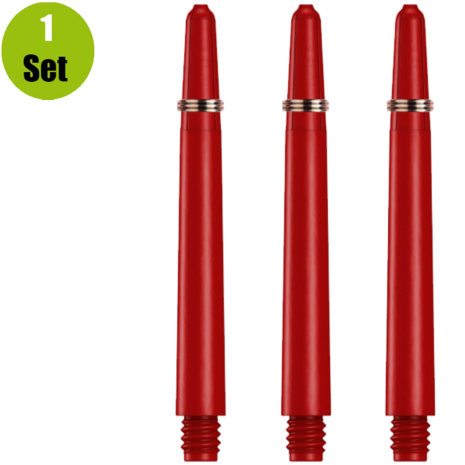 Lena Lena Nylon Dartshafts + Ring - Rood