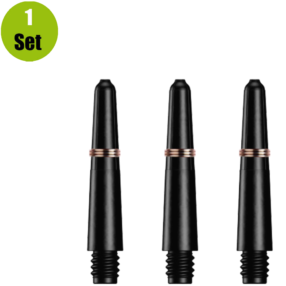 Lena Lena Nylon Dartshafts + Ring - Zwart