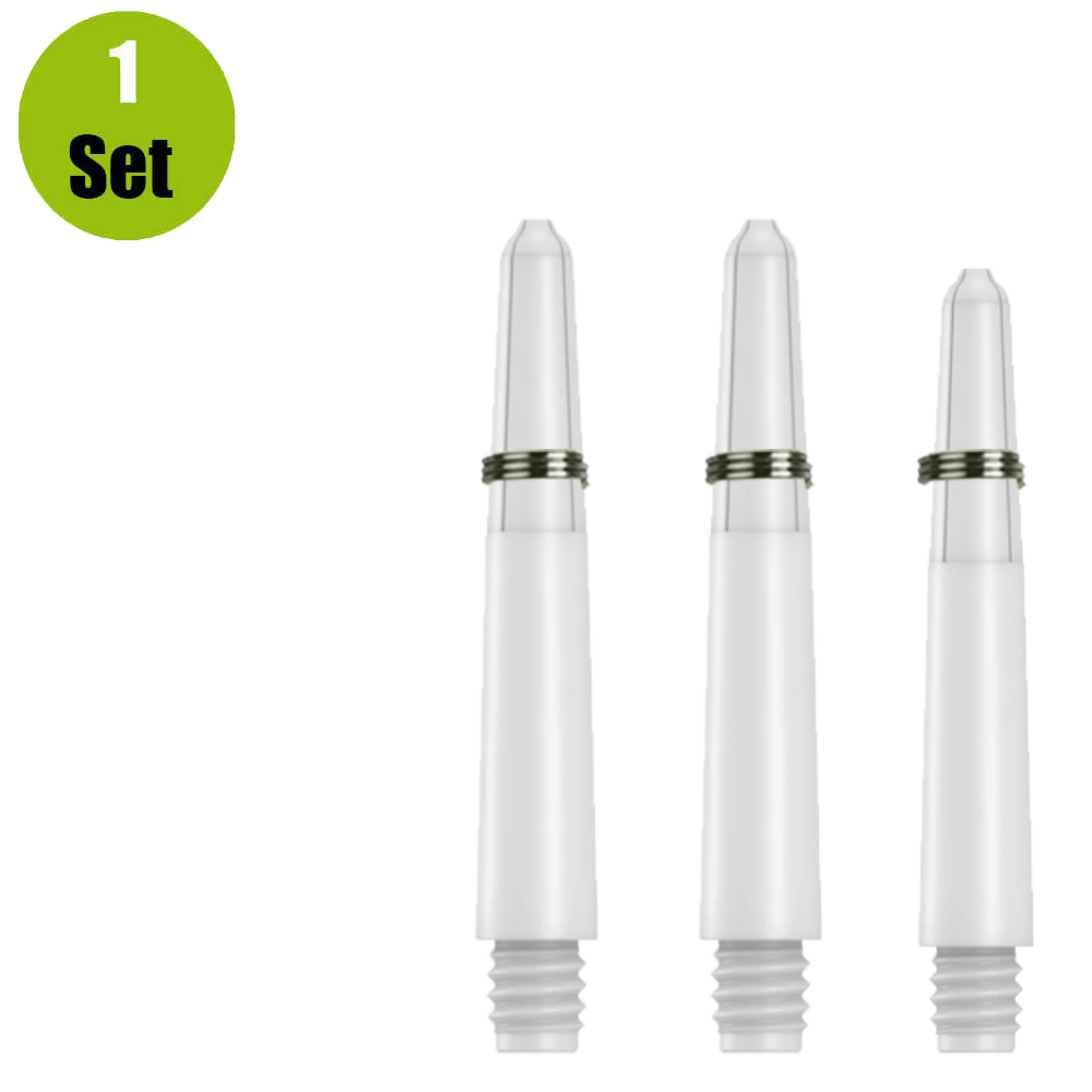 Lena Lena Nylon Dartshafts + Ring - Wit Lena Lena Nylon Dartshafts + Ring - Wit