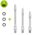 Lena Aluminium Dartshafts + Rubber - Zilver