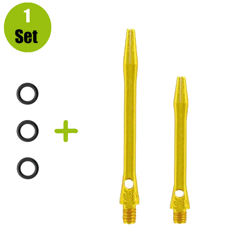 Lena Aluminium Dartshafts + Rubber - Goud afbeelding