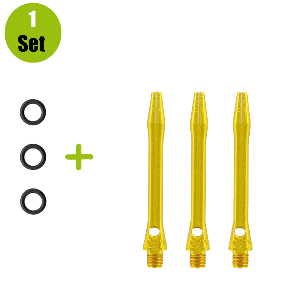 Lena Lena Aluminium Dartshafts + Rubber - Goud Lena Lena Aluminium Dartshafts + Rubber - Goud