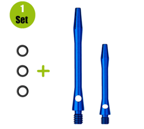 Lena Lena Aluminium Dartshafts + Rubber - Blauw