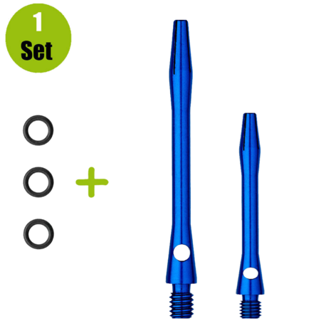 Lena Lena Aluminium Dartshafts + Rubber - Blauw Lena Lena Aluminium Dartshafts + Rubber - Blauw