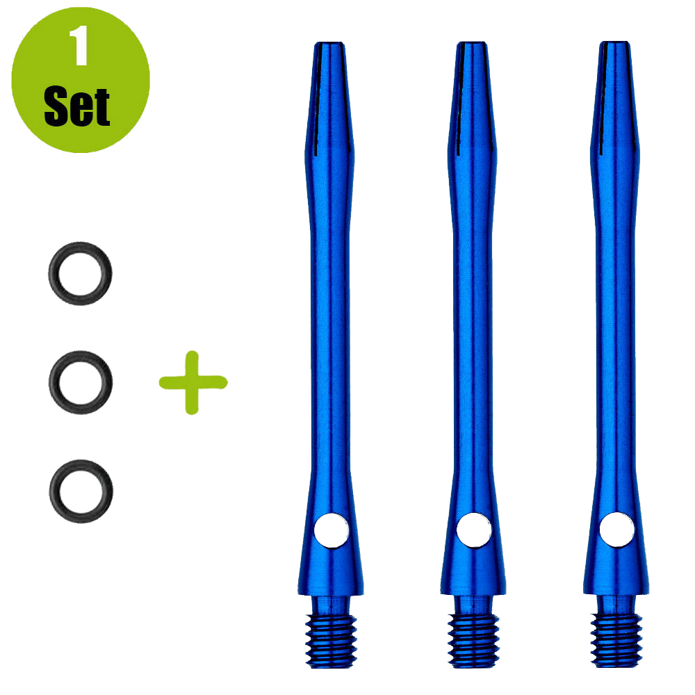 Lena Lena Aluminium Dartshafts + Rubber - Blauw Lena Lena Aluminium Dartshafts + Rubber - Blauw