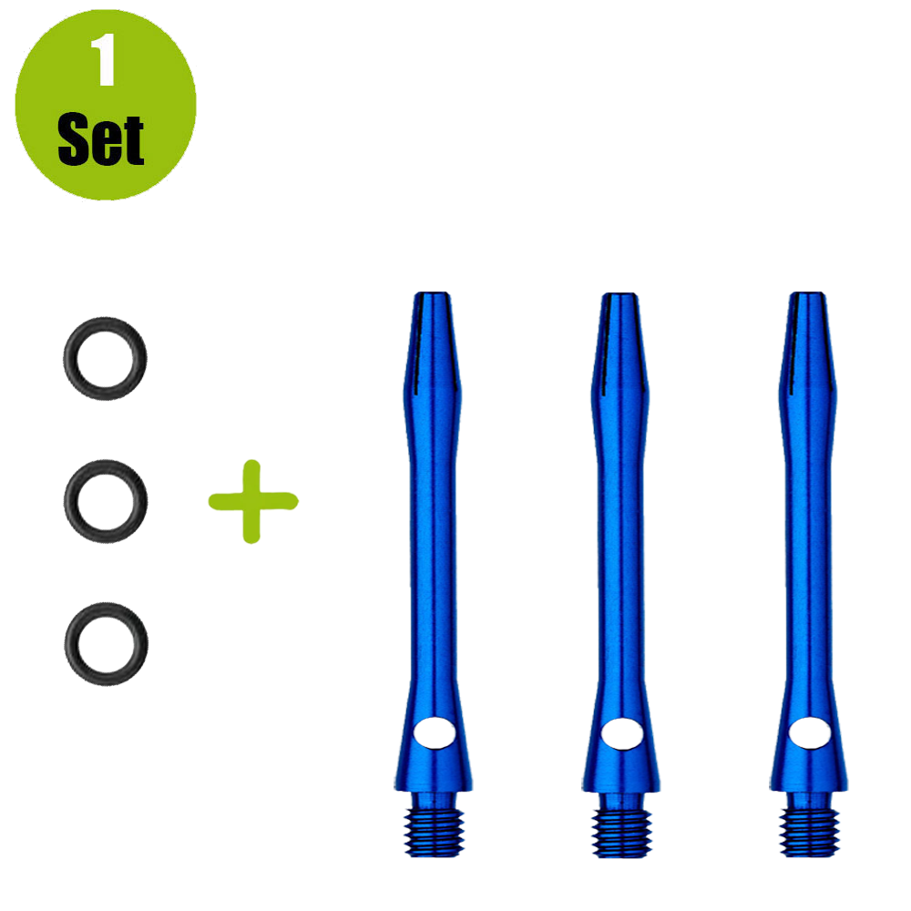 Lena Lena Aluminium Dartshafts + Rubber - Blauw Lena Lena Aluminium Dartshafts + Rubber - Blauw