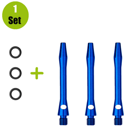 Lena Lena Aluminium Dartshafts + Rubber - Blauw Lena Lena Aluminium Dartshafts + Rubber - Blauw