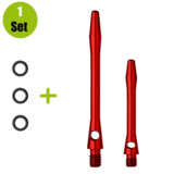 Lena Lena Aluminium Dartshafts + Rubber - Rood Lena Lena Aluminium Dartshafts + Rubber - Rood