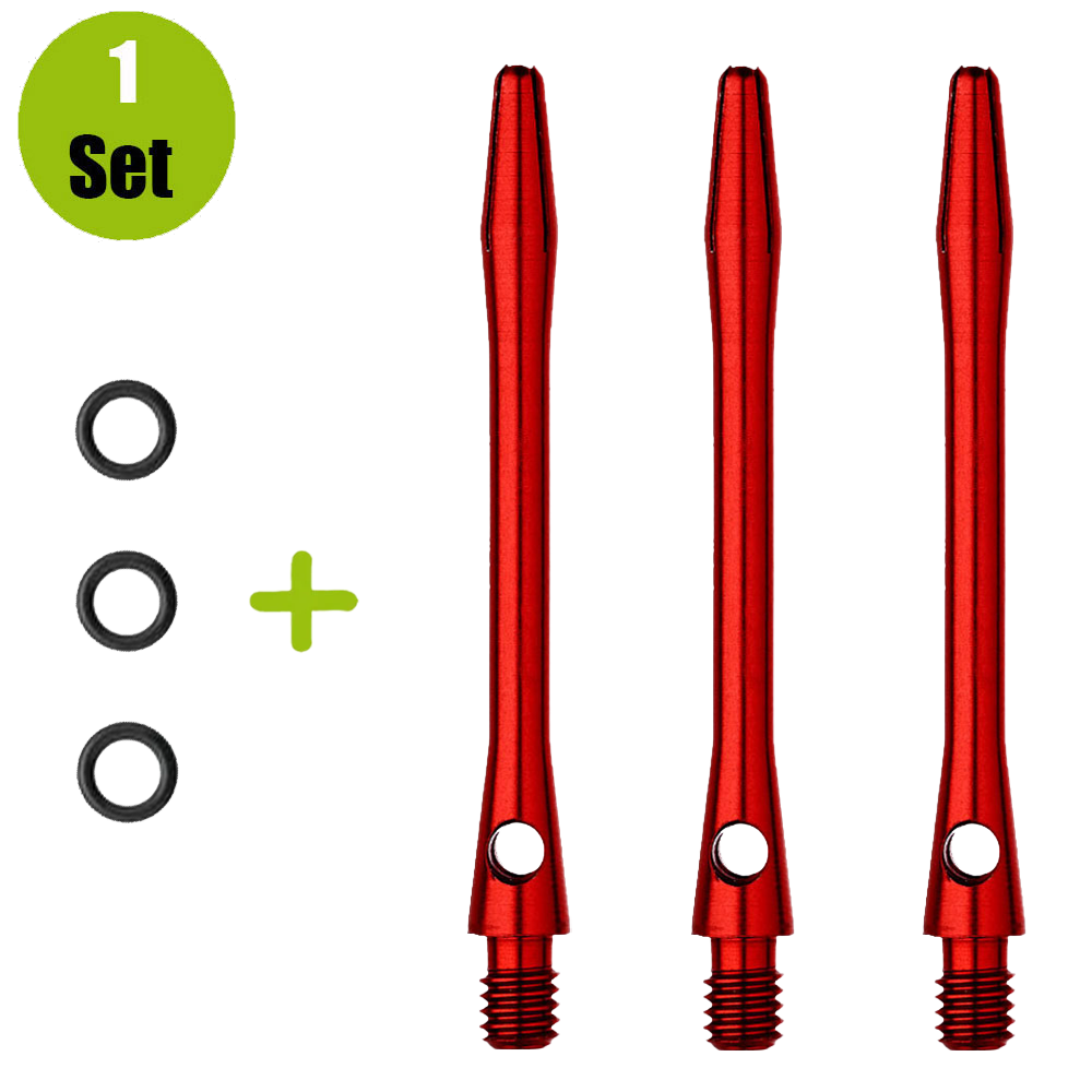 Lena Lena Aluminium Dartshafts + Rubber - Rood