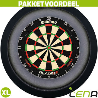 Winmau Dartbord Verlichting Set inclusief Winmau Blade 6 Triple Core Dartbord