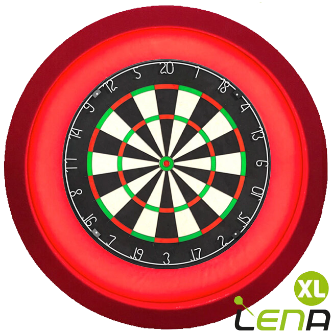 LENA Dartbord Verlichting Deluxe XL Rood afbeelding