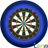 Lena Dartbord Verlichting Deluxe Blauw