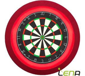 Lena Dartbord Verlichting Deluxe Rood