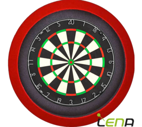 Lena Dartbord Verlichting Basic Rood