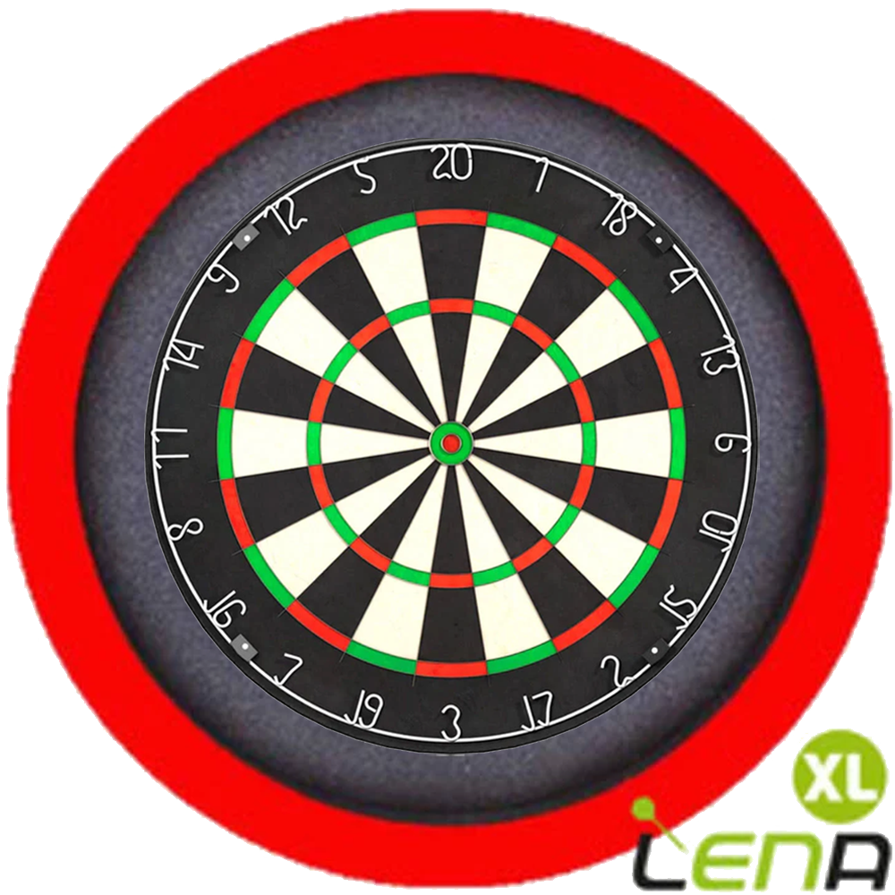 Lena Dartbord Verlichting Basic XL Rood afbeelding