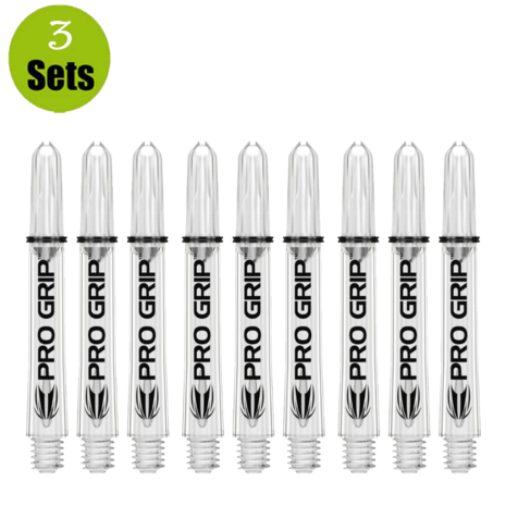 Target Target Pro Grip Shaft - 3 sets - Clear Target Target Pro Grip Shaft - 3 sets - Clear